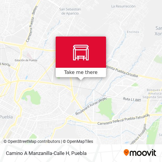 Camino A Manzanilla-Calle H map