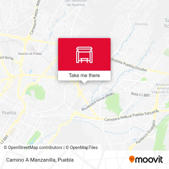 Camino A Manzanilla map