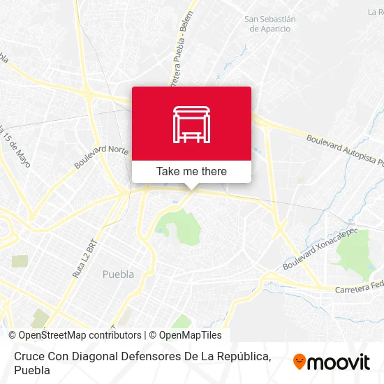 Cruce Con Diagonal Defensores De La República map