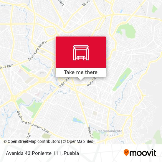 Mapa de Avenida 43 Poniente 111