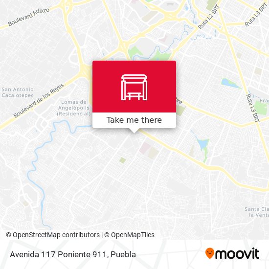 Mapa de Avenida 117 Poniente 911
