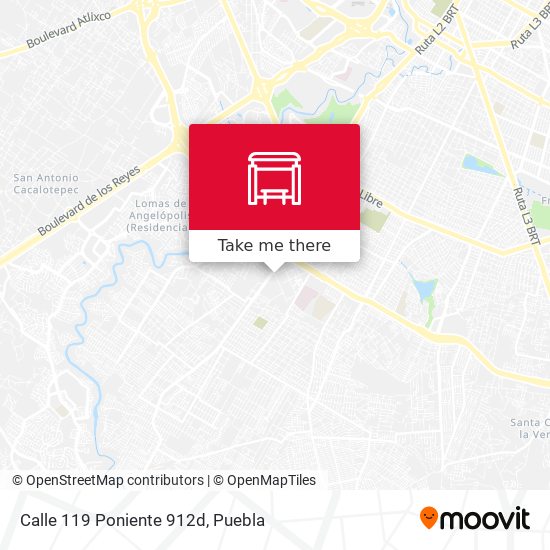 Mapa de Calle 119 Poniente 912d