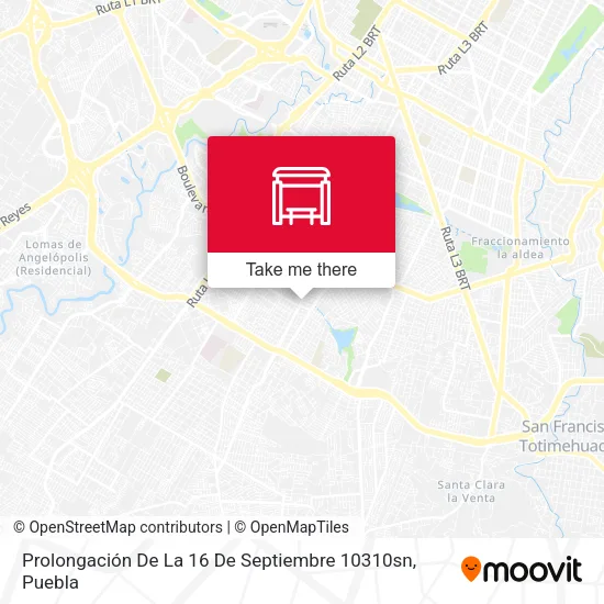 Prolongación De La 16 De Septiembre 10310sn map