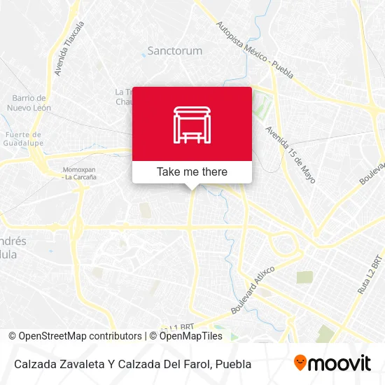 Mapa de Calzada Zavaleta Y Calzada Del Farol