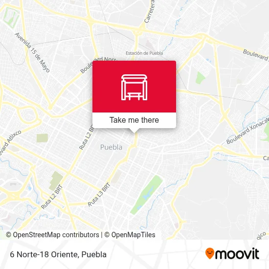 6 Norte-18 Oriente map