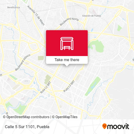 Calle 5 Sur 1101 map