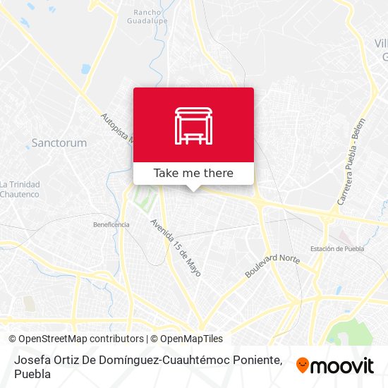 Josefa Ortiz De Domínguez-Cuauhtémoc Poniente map