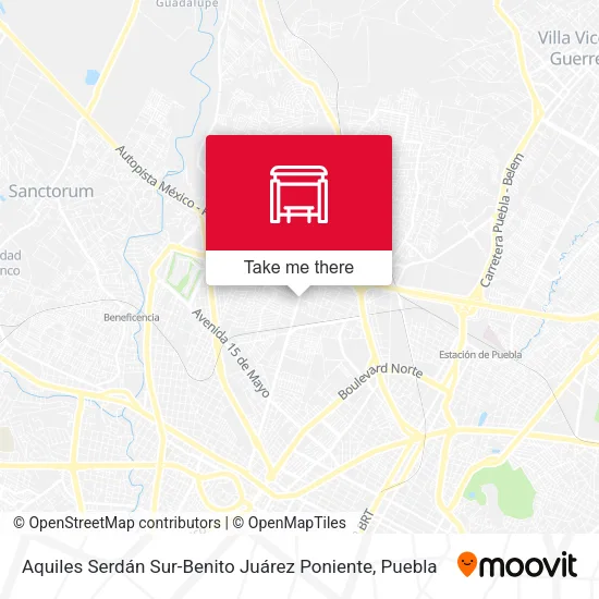 Mapa de Aquiles Serdán Sur-Benito Juárez Poniente
