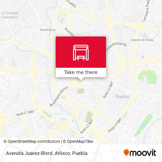 Mapa de Avenida Juarez-Blvrd. Atlixco