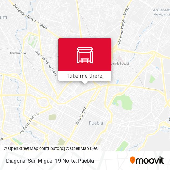 Diagonal San Miguel-19 Norte map