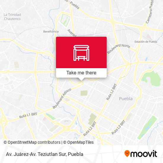 Av. Juárez-Av. Teziutlan Sur map
