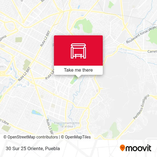 30 Sur 25 Oriente map