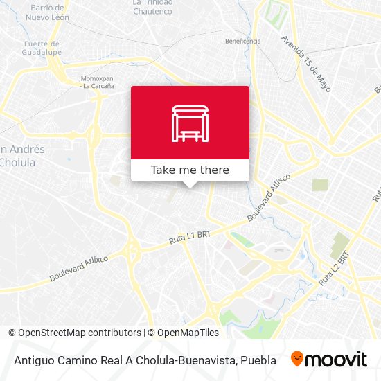 Mapa de Antiguo Camino Real A Cholula-Buenavista