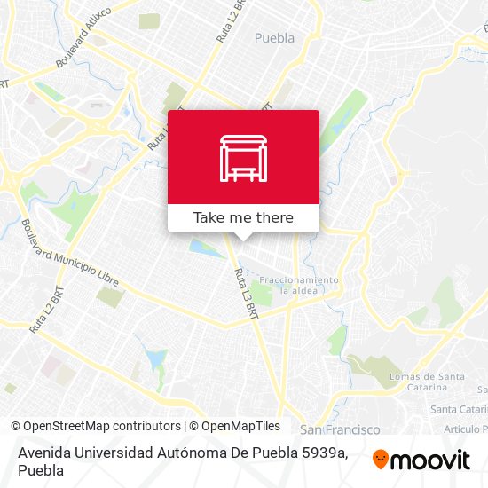 Avenida Universidad Autónoma De Puebla 5939a map
