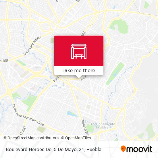 Mapa de Boulevard Héroes Del 5 De Mayo, 21