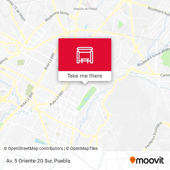 Mapa de Av. 5 Oriente-20 Sur