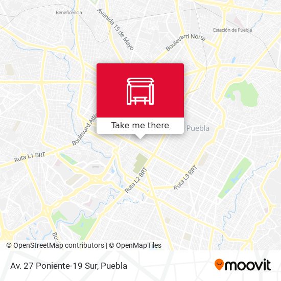 Mapa de Av. 27 Poniente-19 Sur