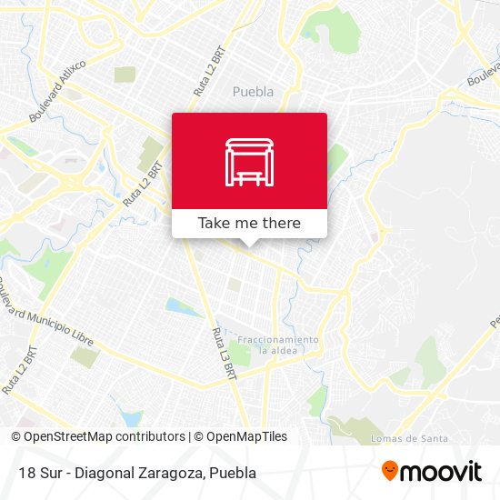 18 Sur - Diagonal Zaragoza map