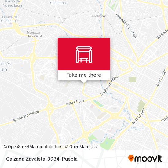 Mapa de Calzada Zavaleta, 3934