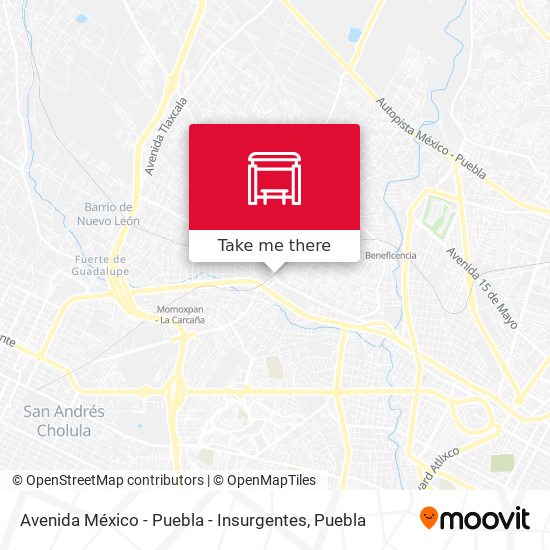 Mapa de Avenida México - Puebla - Insurgentes