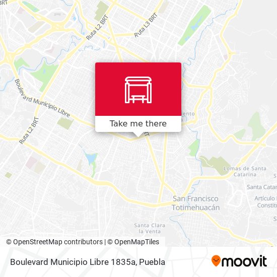 Boulevard Municipio Libre 1835a map