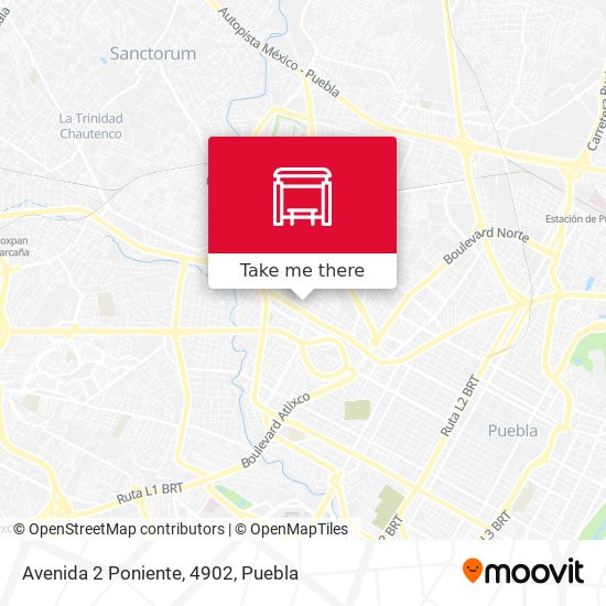 Mapa de Avenida 2 Poniente, 4902