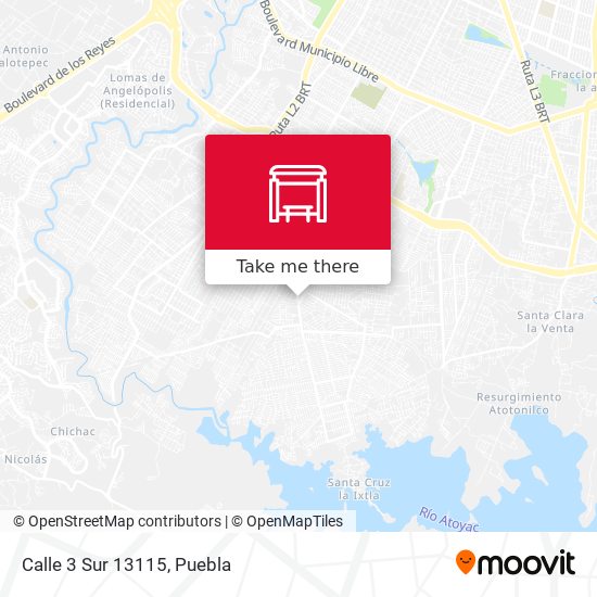 Mapa de Calle 3 Sur 13115