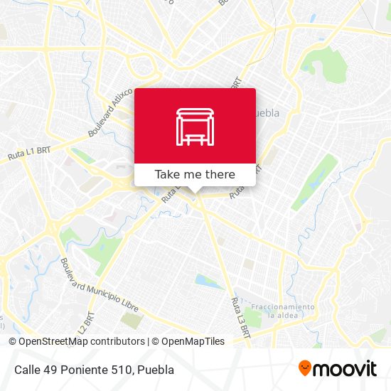 Mapa de Calle 49 Poniente 510