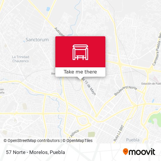 57 Norte - Morelos map