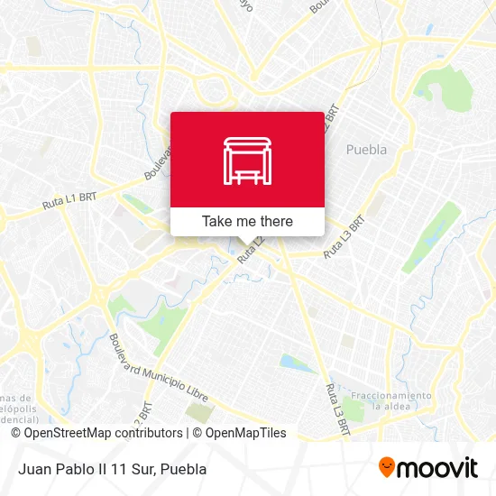 Juan Pablo II 11 Sur map
