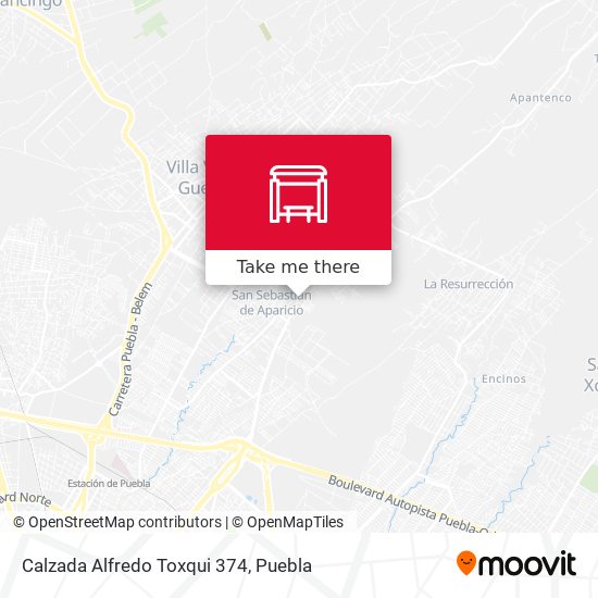 Calzada Alfredo Toxqui 374 map