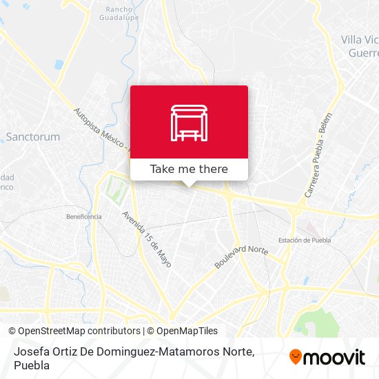 Josefa Ortiz De Dominguez-Matamoros Norte map