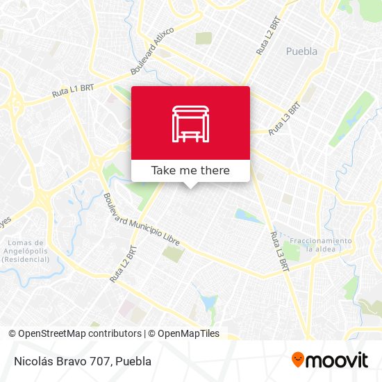 Nicolás Bravo 707 map