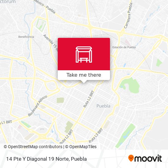 Mapa de 14 Pte Y Diagonal 19 Norte