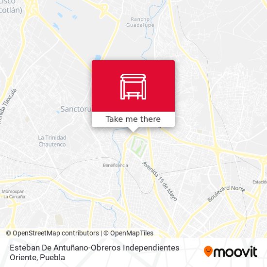 Mapa de Esteban De Antuñano-Obreros Independientes Oriente
