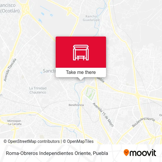 Roma-Obreros Independientes Oriente map