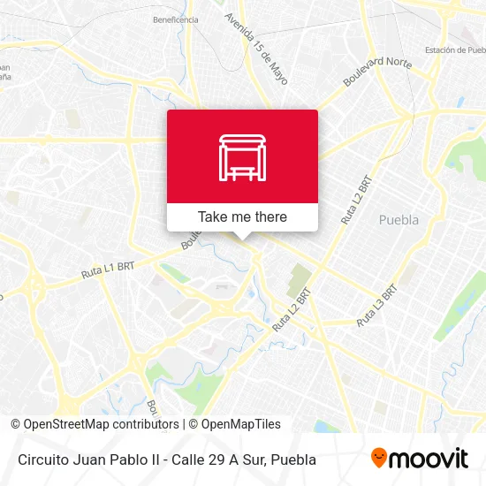 Circuito Juan Pablo II - Calle 29 A Sur map