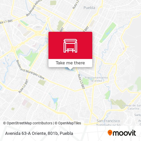 Mapa de Avenida 63-A Oriente, 801b