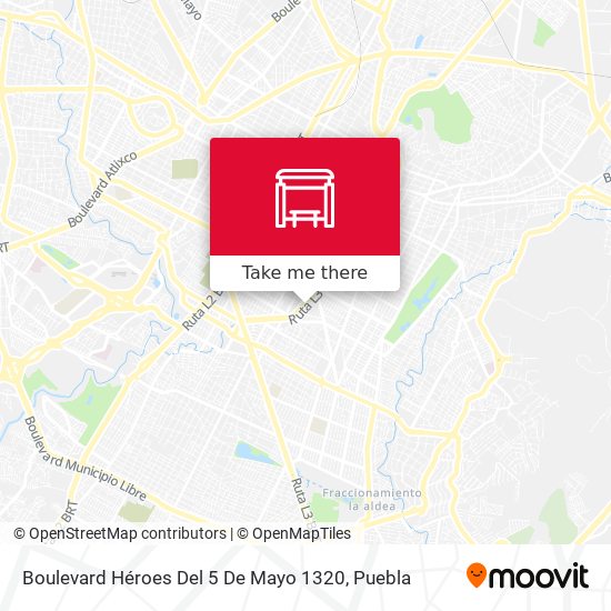 Mapa de Boulevard Héroes Del 5 De Mayo 1320