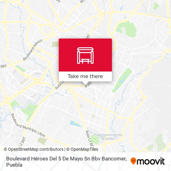 Mapa de Boulevard Héroes Del 5 De Mayo Sn Bbv Bancomer