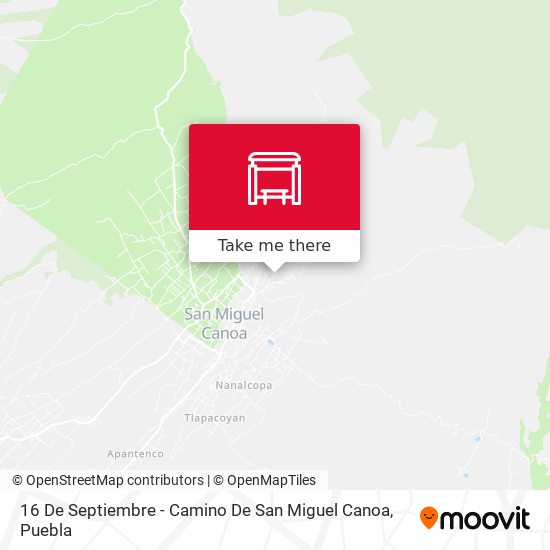 Mapa de 16 De Septiembre - Camino De San Miguel Canoa