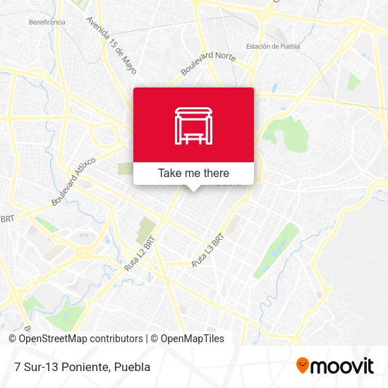 Mapa de 7 Sur-13 Poniente