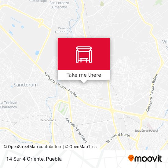 Mapa de 14 Sur-4 Oriente