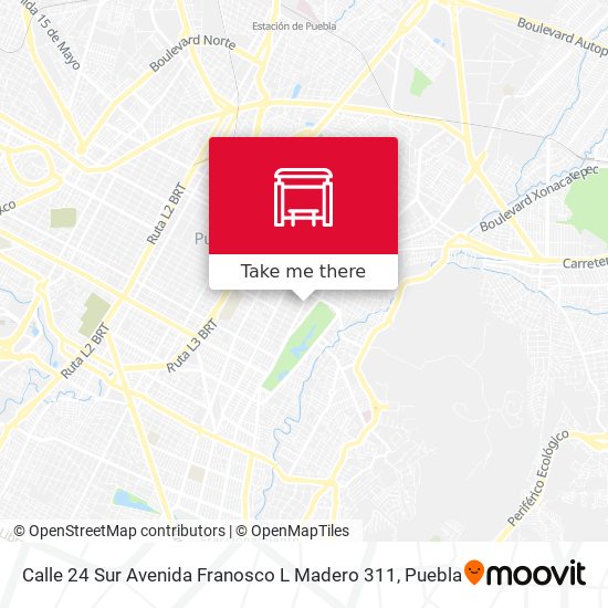 Mapa de Calle 24 Sur Avenida Franosco L Madero 311