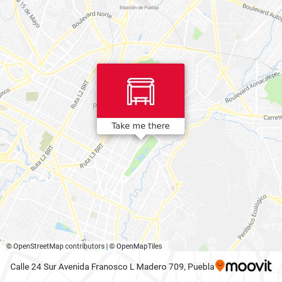 Mapa de Calle 24 Sur Avenida Franosco L Madero 709