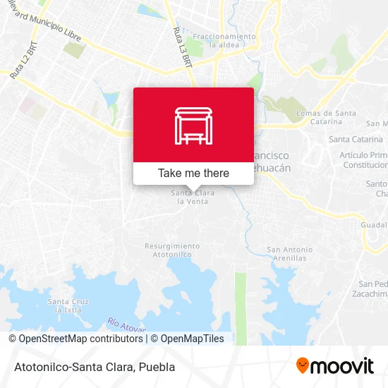 Atotonilco-Santa Clara map