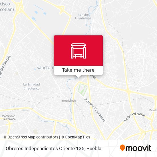 Obreros Independientes Oriente 135 map