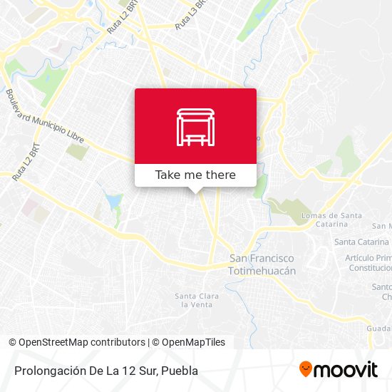 Prolongación De La 12 Sur map