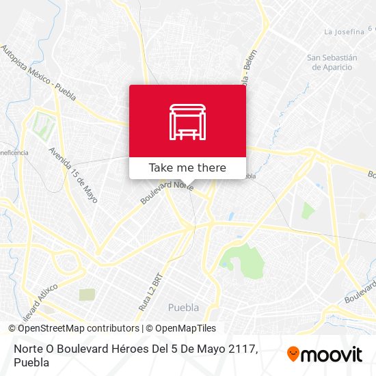 Mapa de Norte O Boulevard Héroes Del 5 De Mayo 2117