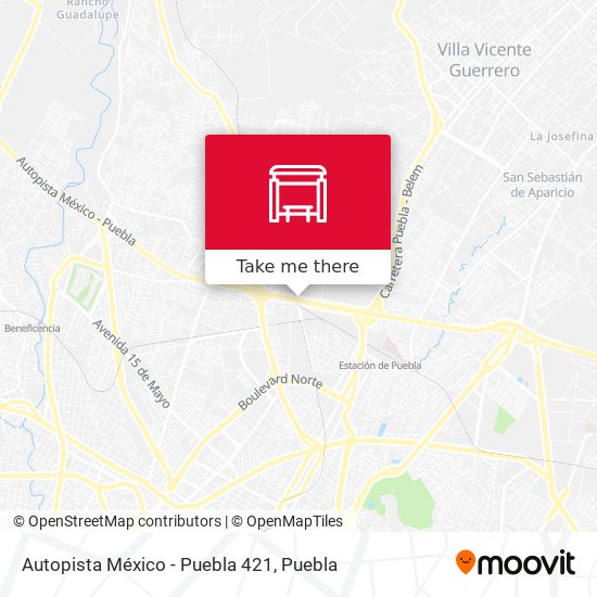 Mapa de Autopista México - Puebla 421